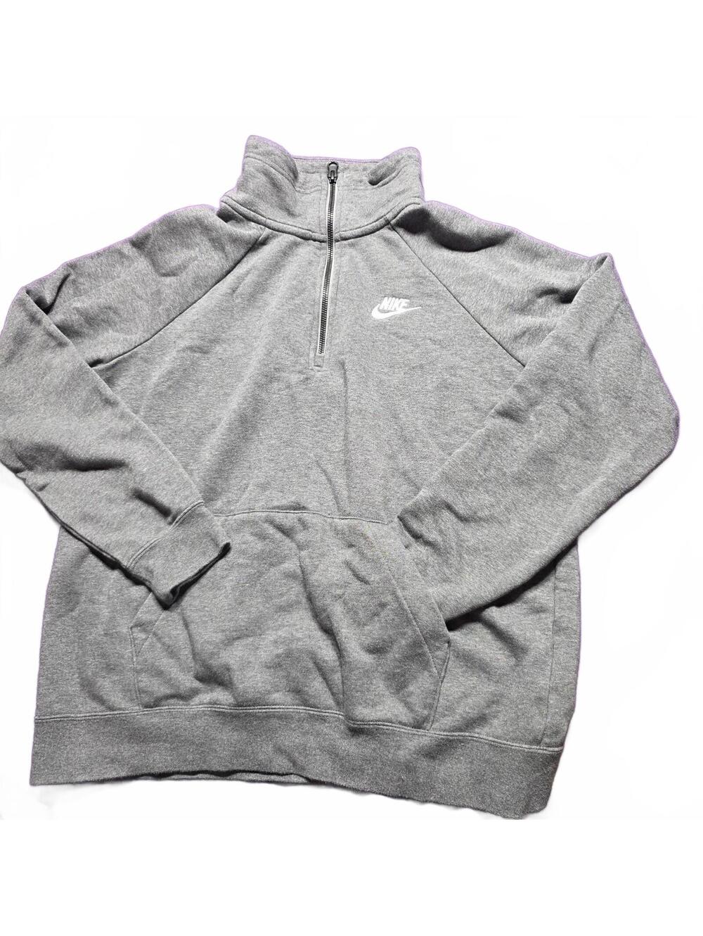 Wmn's Medium - Nike Gray Half-Zip Pullover Sweatshirt